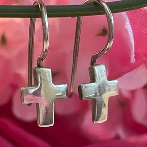 Silpada Cross Petite Sterling Silver Earrings W0330
